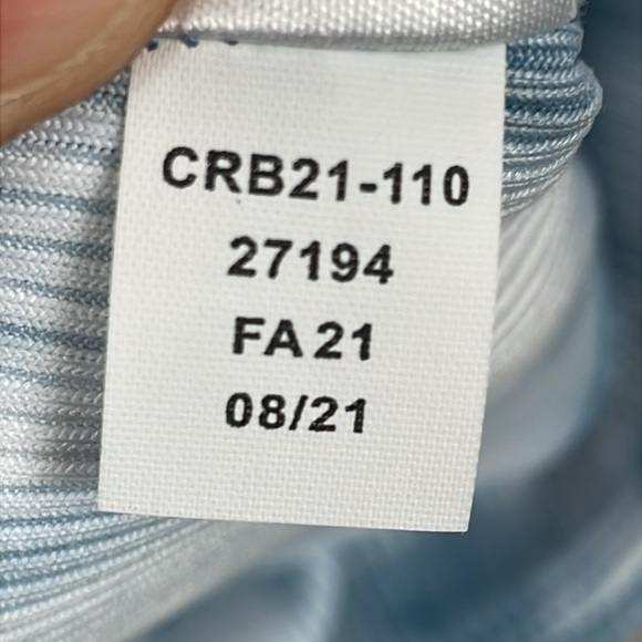 NWT Carbon 38 Ribbed Biker Short Long Length Stretch Gym High Rise Blue Sz XS - Picture 12 of 13